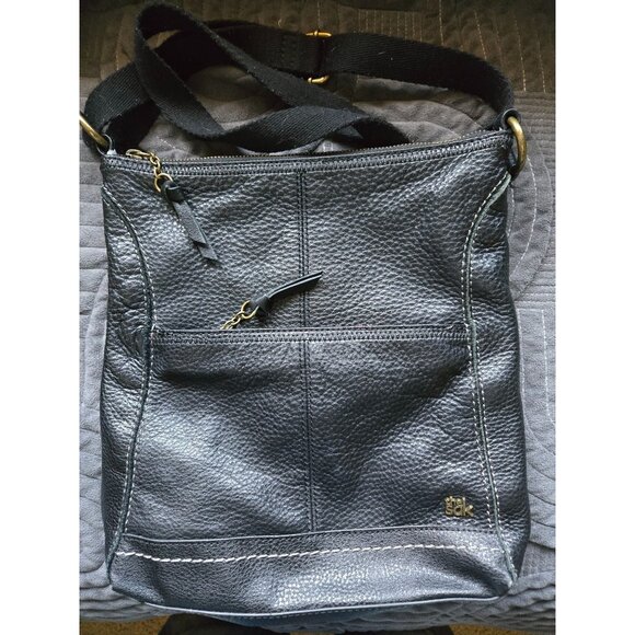 The Sak Black Leather Crossbody Bag With Adjustable Strap & Zippered Closure - Picture 1 of 6